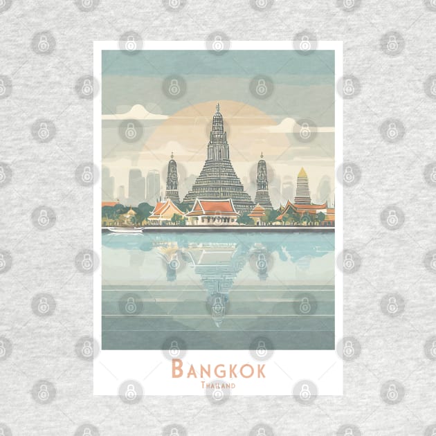 Retro Vintage Wat Arun Bangkok - Thailand Reflections by POD24